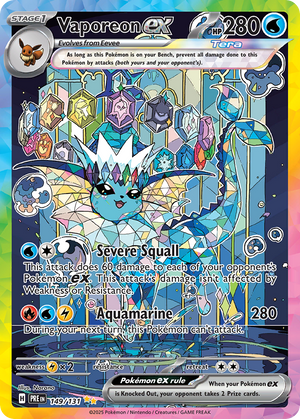 Vaporeon ex - Prismatic Evolutions - 149/131 - Holofoil Differenzbesteuerung nach §25a UstG