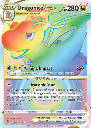 🇬🇧 Dragonite VSTAR - Pokémon GO - 081/078 - Holofoil Differenzbesteuerung nach §25a UstG