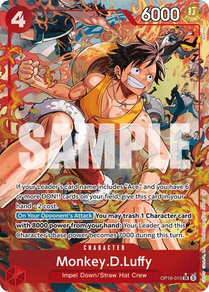 Monkey.D.Luffy - The Time Of Battle - OP16-015 - Alt Art Differenzbesteuerung nach §25a UstG