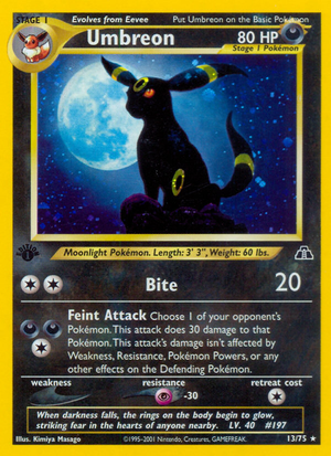 Umbreon - Neo Discovery - 13/75 - Unlimited Holof Differenzbesteuerung nach §25a UstGoil