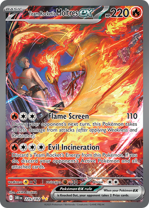 🇬🇧 Team Rocket's Moltres ex - Destined Rivals - 229/182 - Expansion Stamp Differenzbesteuerung nach §25a UstG