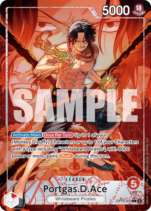 Portgas.D.Ace - The Time Of Battle - OP16-001 - Alt Art Differenzbesteuerung nach §25a UstG