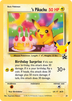 🇬🇧 _____'s Pikachu - Celebrations: Classic Collection - 024/025 - Holofoil Differenzbesteuerung nach §25a UstG