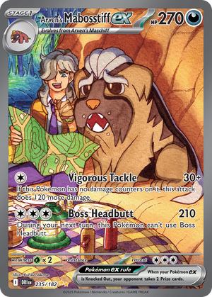 Arven's Mabosstiff ex - Destined Rivals - 235/182 - Holofoil Differenzbesteuerung nach §25a UstG