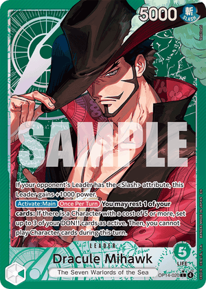 Dracule Mihawk - The Azure Sea's Seven - OP14-020 - Alt Art Differenzbesteuerung nach §25a UstG