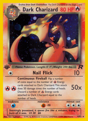 Dark Charizard - Team Rocket - 4/82 - Unlimited Holofoil Differenzbesteuerung nach §25a UstG