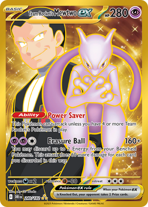 Team Rocket's Mewtwo ex - Destined Rivals - 240/182 - Holofoil Differenzbesteuerung nach §25a UstG