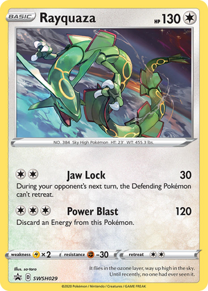 Rayquaza - SWSH Black Star Promos - SWSH029 Differenzbesteuerung nach §25a UstG- Holofoil