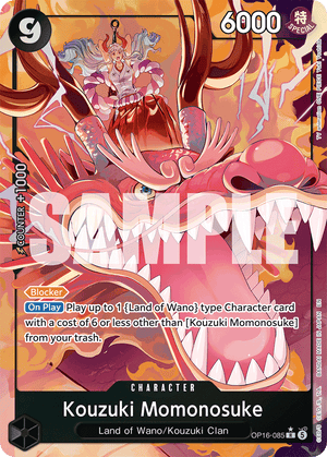 Kouzuki Momonosuke - The Time Of Battle - OP16-085 - Alt Art Differenzbesteuerung nach §25a UstG