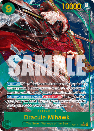Dracule Mihawk - The Azure Sea's Seven - OP14-119 - Alt Art Differenzbesteuerung nach §25a UstG