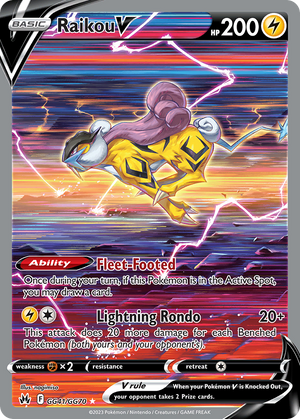 🇬🇧 Raikou V - Crown Zenith Galarian Gallery - GG41/GG70 - Holofoil Differenzbesteuerung nach §25a UstG