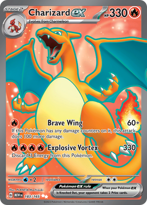 🇬🇧 Charizard ex - 151 - 183/165 - Holofoil Differenzbesteuerung nach §25a UstG