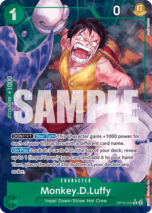Monkey.D.Luffy - The Time Of Battle - OP16-034 - Alt Art Differenzbesteuerung nach §25a UstG