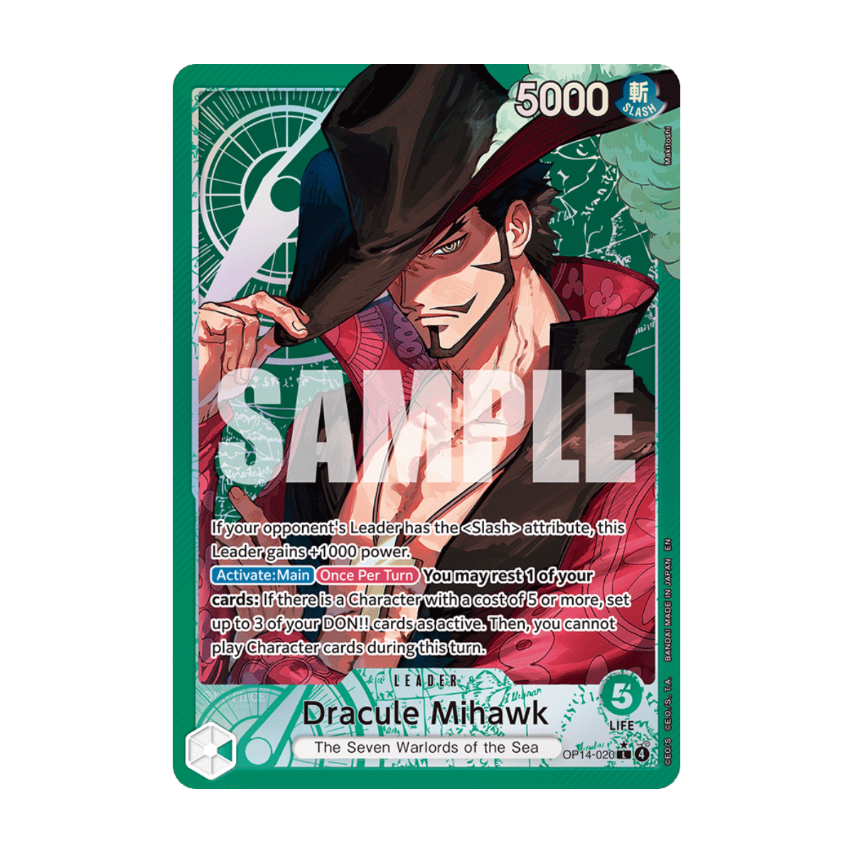 Dracule Mihawk OP14-020 · en · Referenzbild