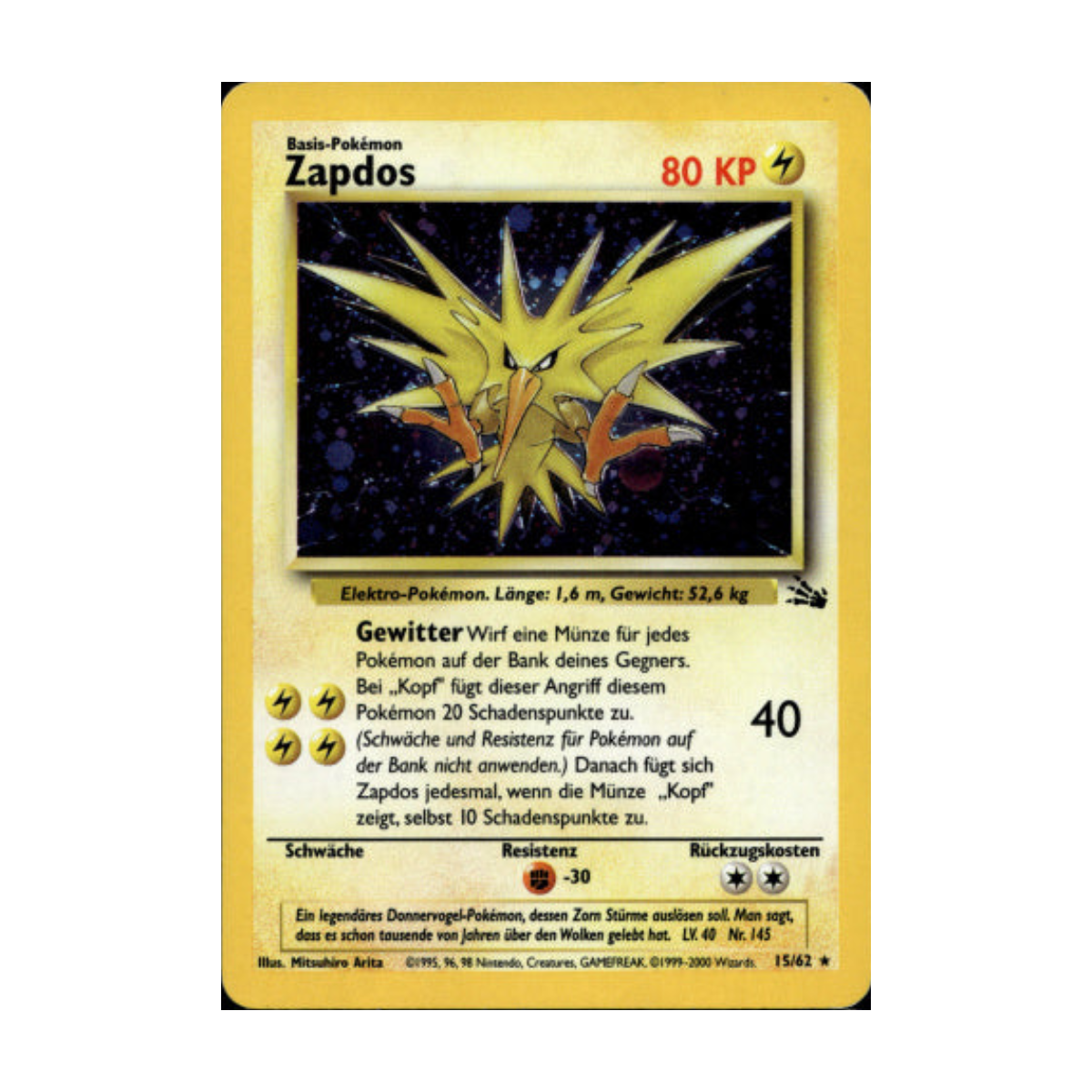 Zapdos 15/62 · de · Referenzbild