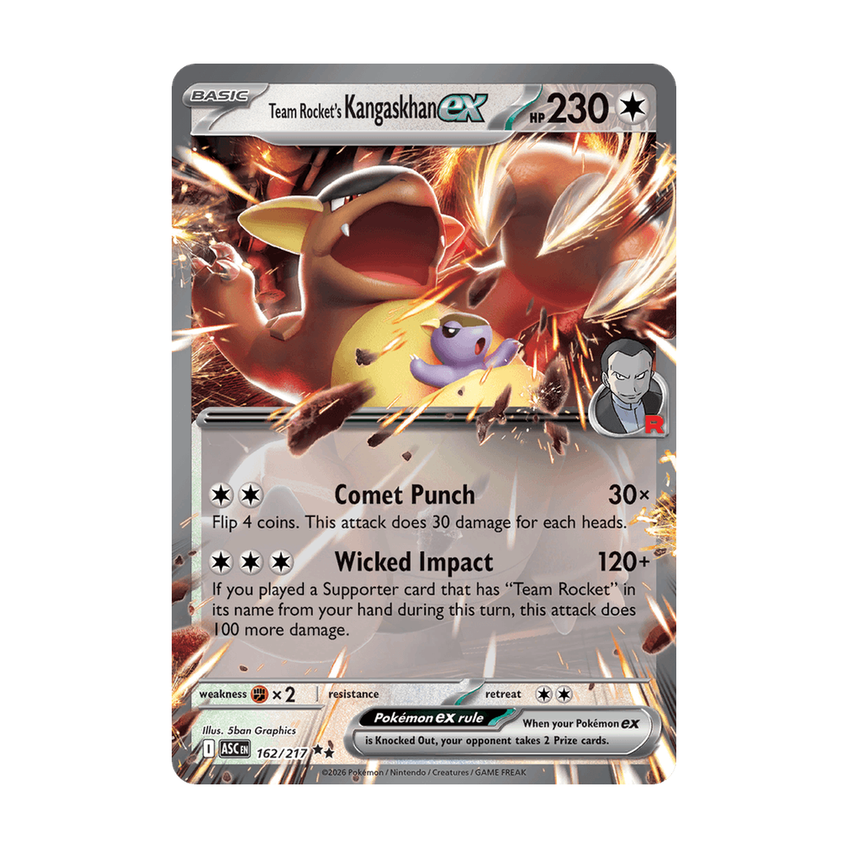 Team Rocket's Kangaskhan ex 162/217 · en · Referenzbild