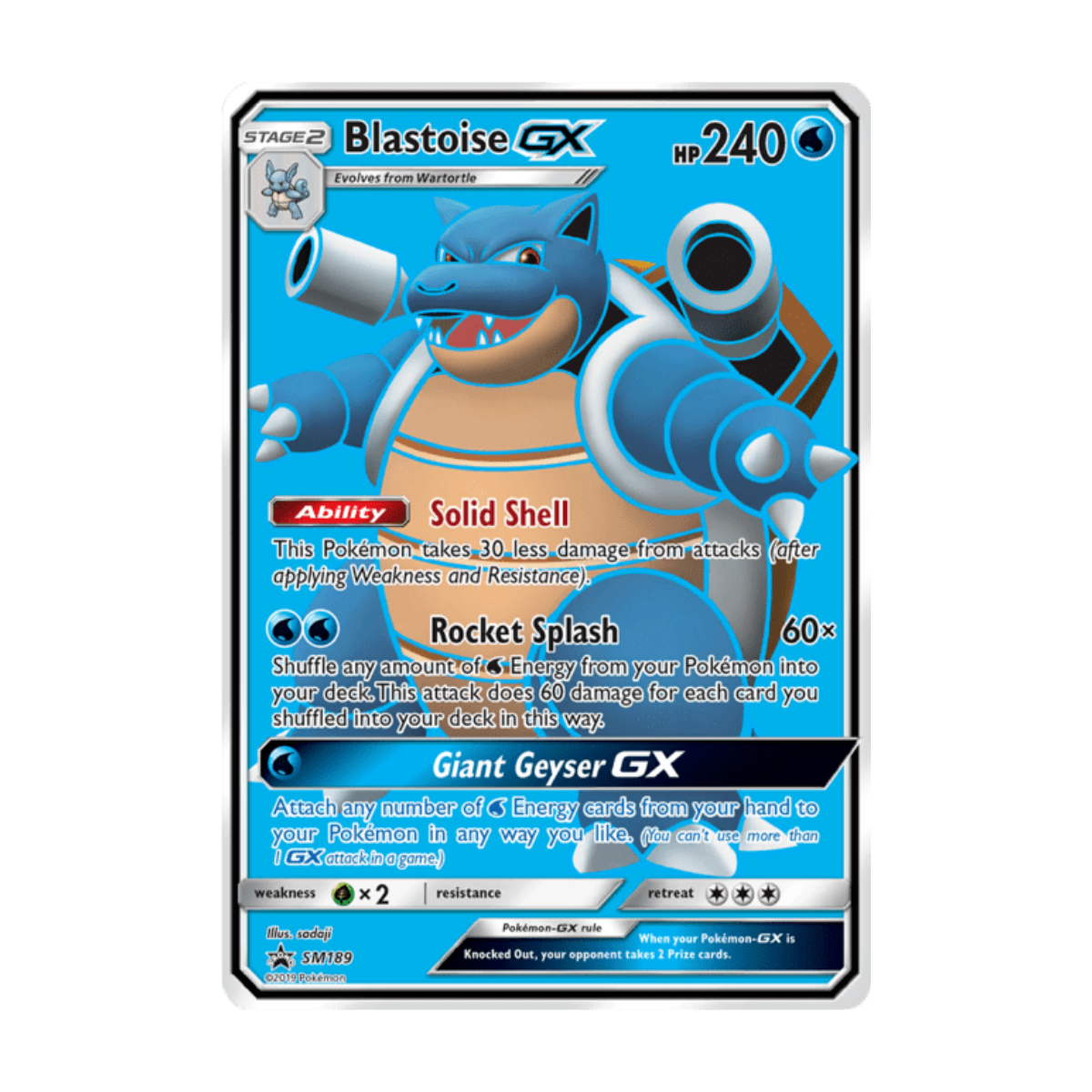Blastoise GX SM189 · en · Referenzbild