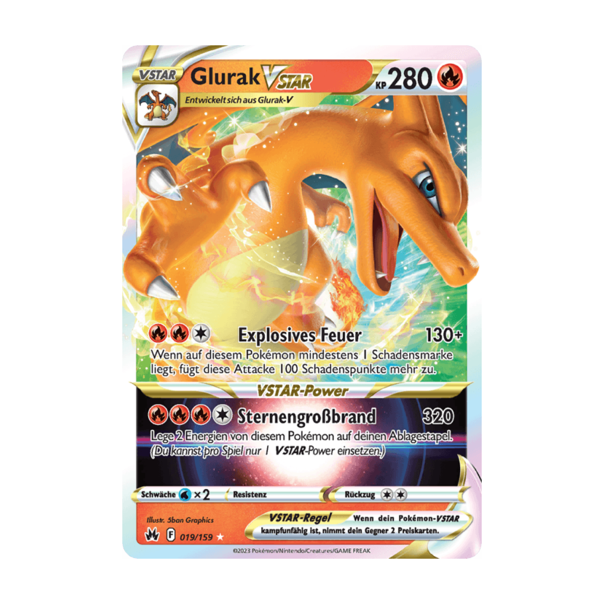 Glurak VSTAR 019/159 · de · Referenzbild
