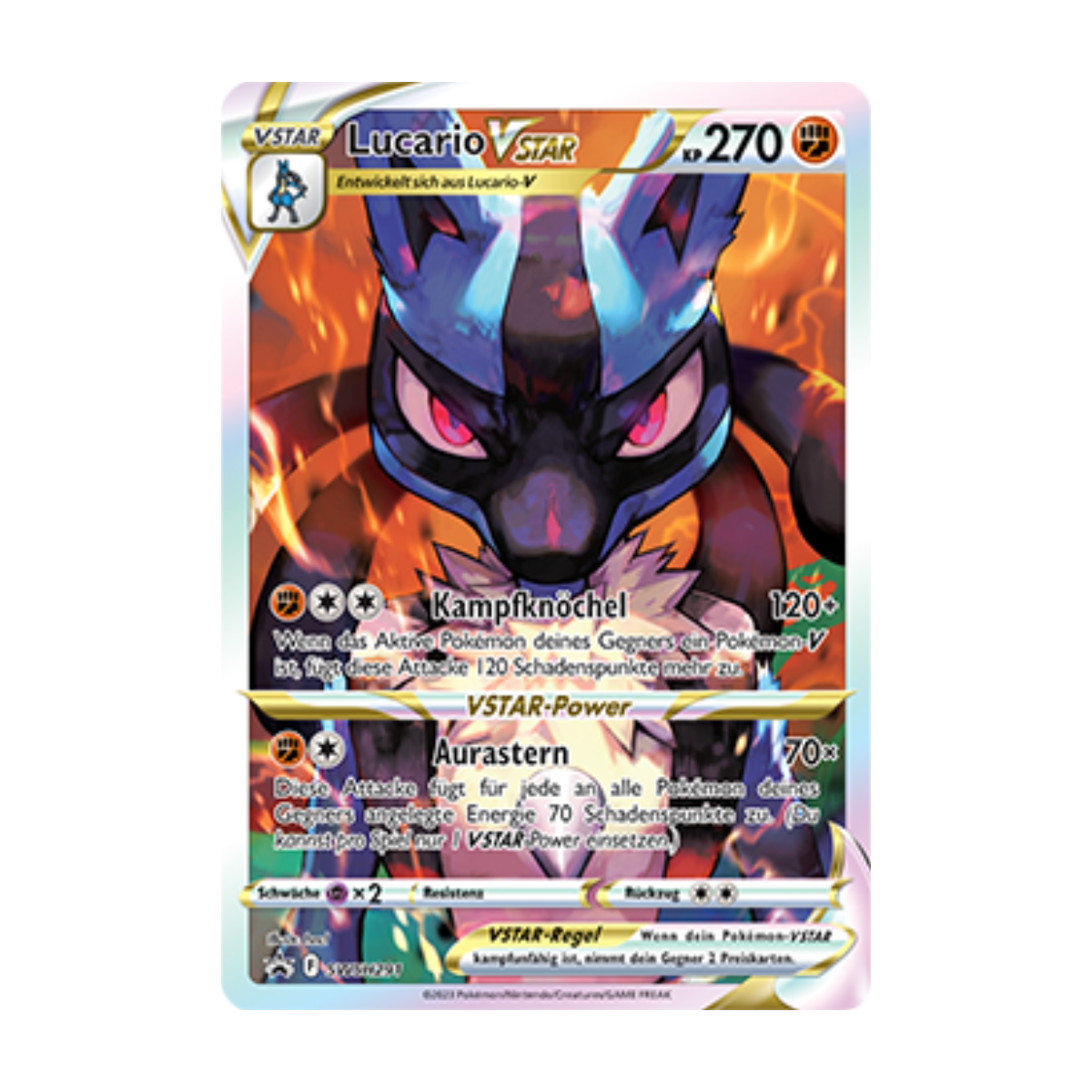 Lucario VSTAR SWSH291 · de · Referenzbild