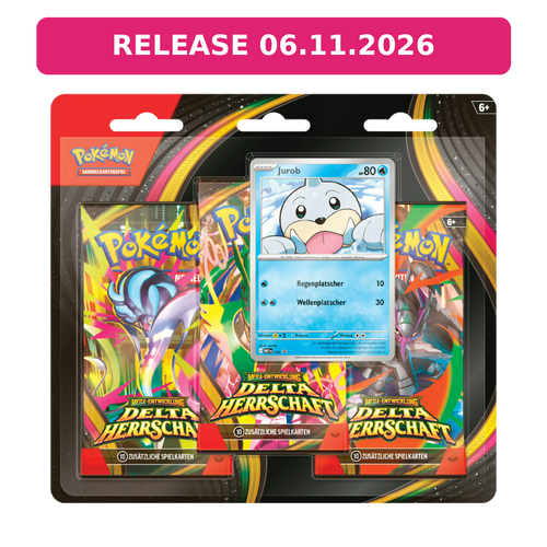Pokémon Mega-Entwicklung – Delta-Herrschaft 3-Pack-Blister Jurob (Deutsch) – Release 06.11.2026