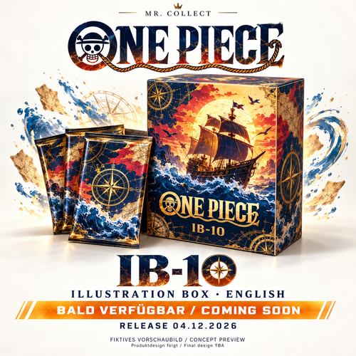 Fiktives Vorschaubild / Concept preview – One Piece IB-10 – Release 04.12.2026. Produktdesign folgt / Final design TBA.