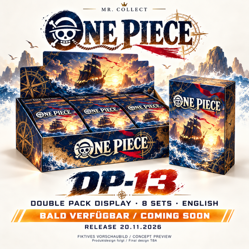 Fiktives Vorschaubild / Concept preview – One Piece DP-13 – Release 20.11.2026. Produktdesign folgt / Final design TBA.