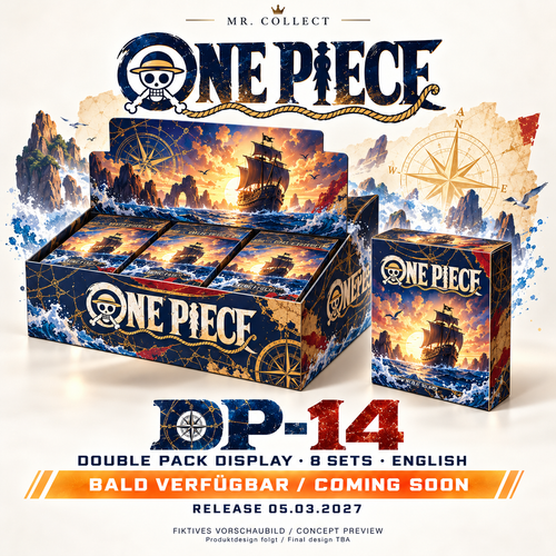 Fiktives Vorschaubild / Concept preview – One Piece DP-14 – Release 05.03.2027. Produktdesign folgt / Final design TBA.