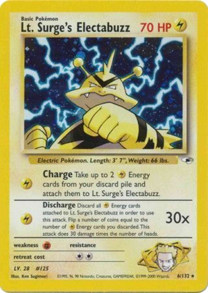 Lt. Surge's Electabuzz · 6/132 · Unlimited · Englisch · Differenzbesteuerung nach §25a UStG