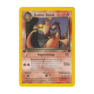 Dunkles Glurak – 1. Edition 21/82 – Team Rocket – Deutsch – Non-Holo – Excellent – Differenzbesteuerung nach § 25a UStG