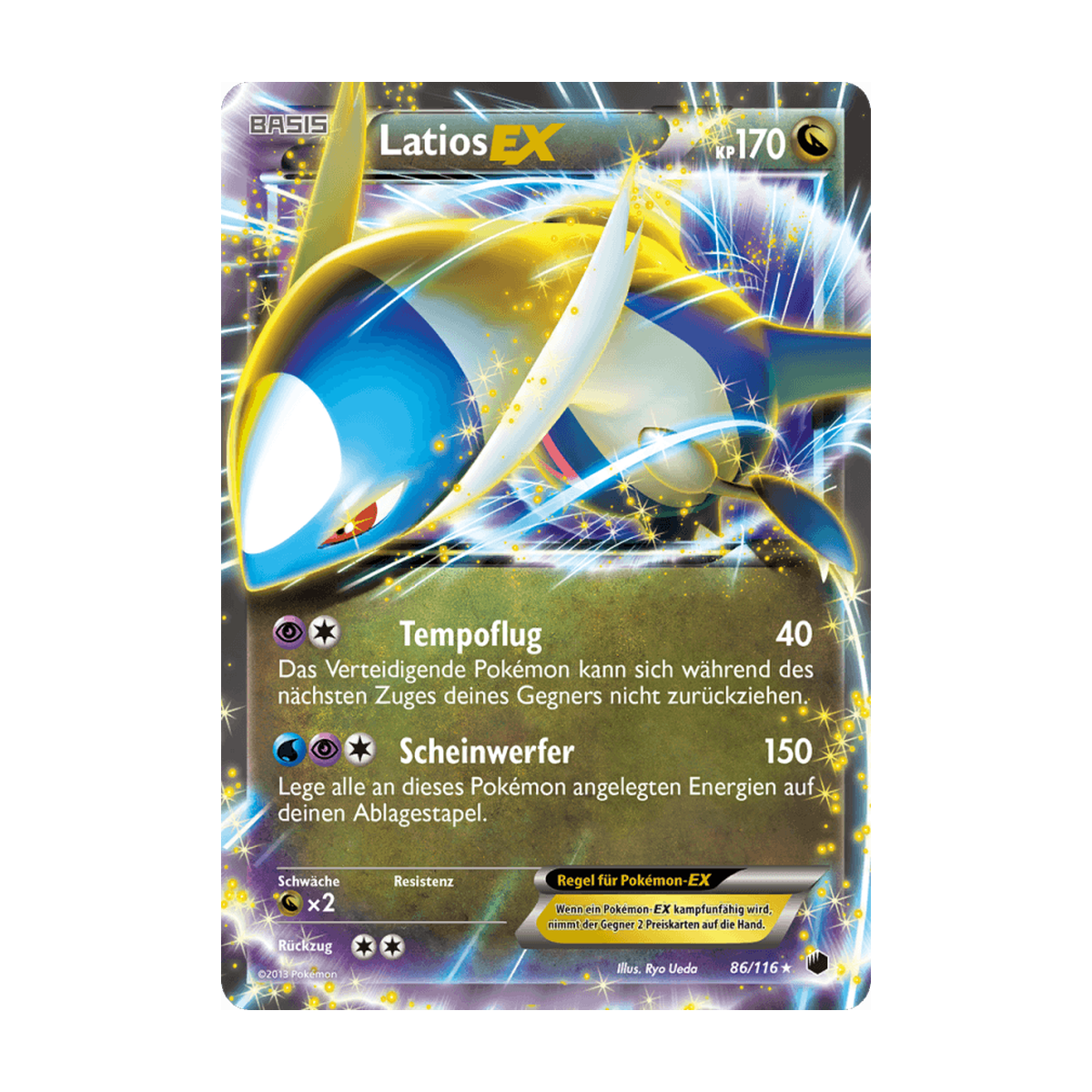 Beispielbild: Latios-EX 86/116, Plasma-Frost, Deutsch; kein Zustandsfoto