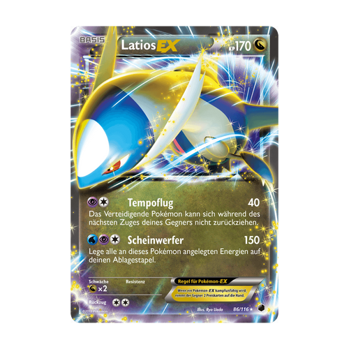 Beispielbild: Latios-EX 86/116, Plasma-Frost, Deutsch; kein Zustandsfoto