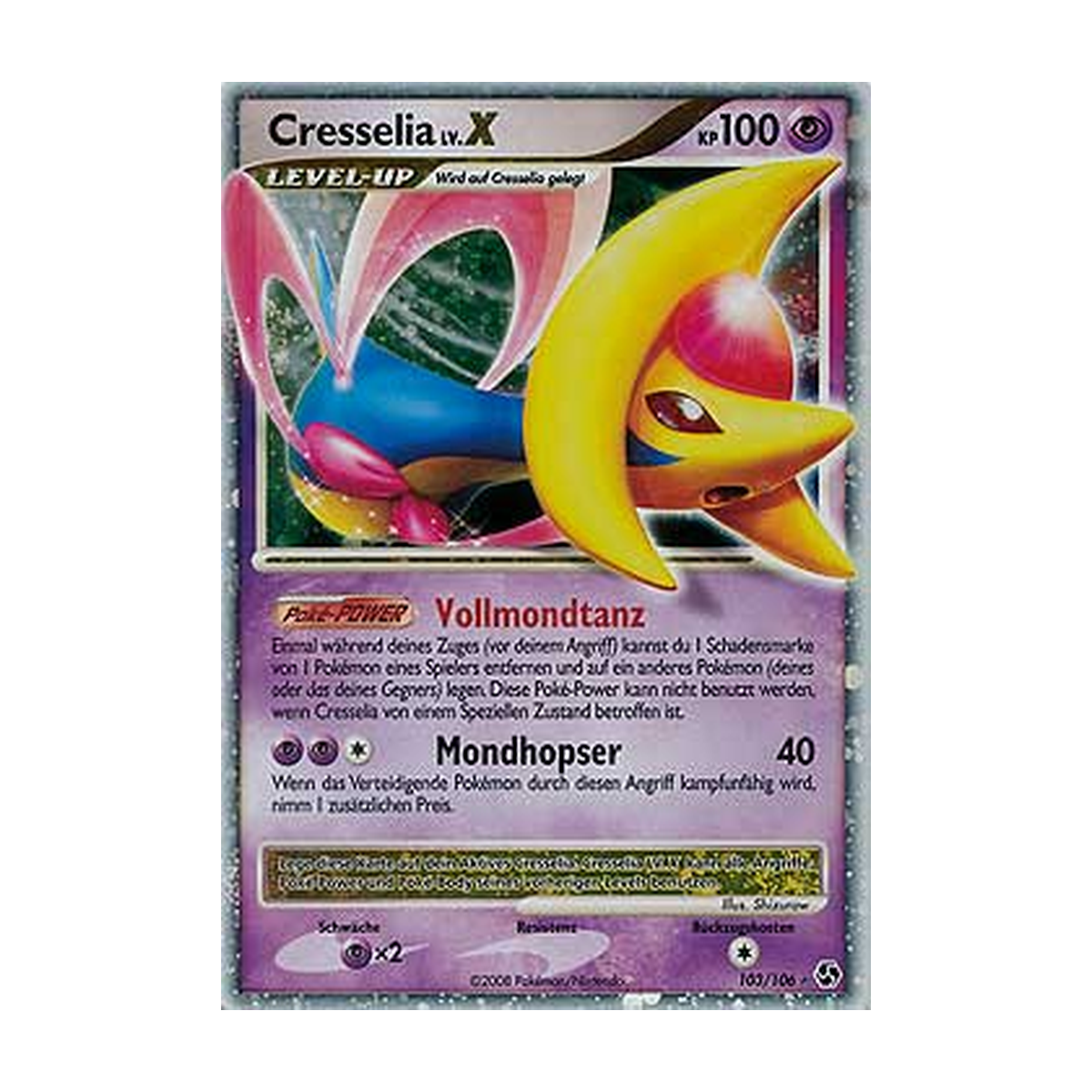 Beispielbild: Cresselia LV.X 103/106, Epische Begegnungen, Deutsch; kein Zustandsfoto
