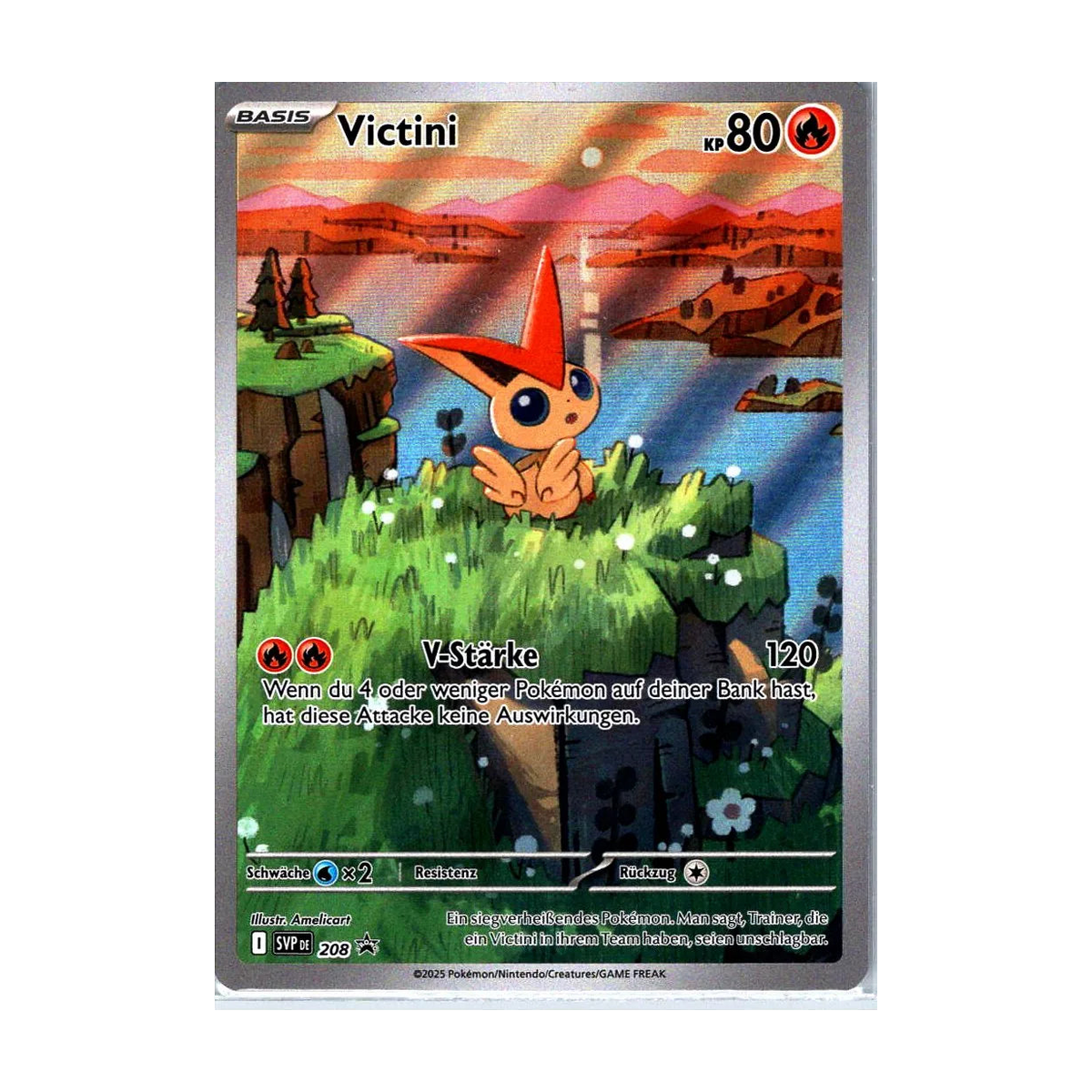 Victini 208 – Karmesin & Purpur – Promokarten – Deutsch – Beispielbild
