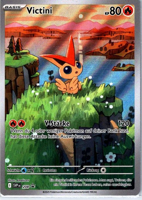 Victini 208 – Karmesin & Purpur – Promokarten – Deutsch – Beispielbild