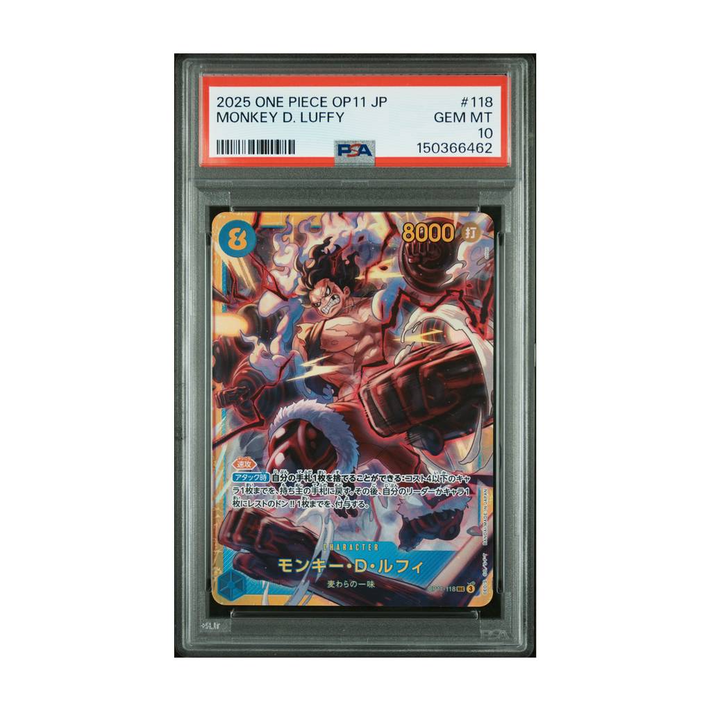 Monkey D. Luffy OP11-118 – Vorderseite – PSA 150366462