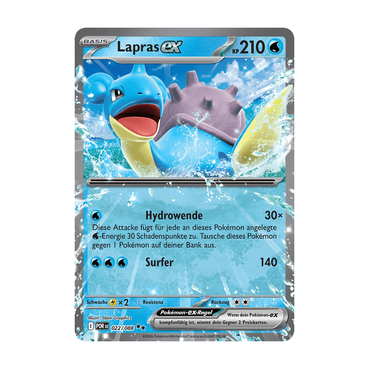 Lapras-ex 022/088 – Optimale Ordnung – Deutsch – Referenzbild