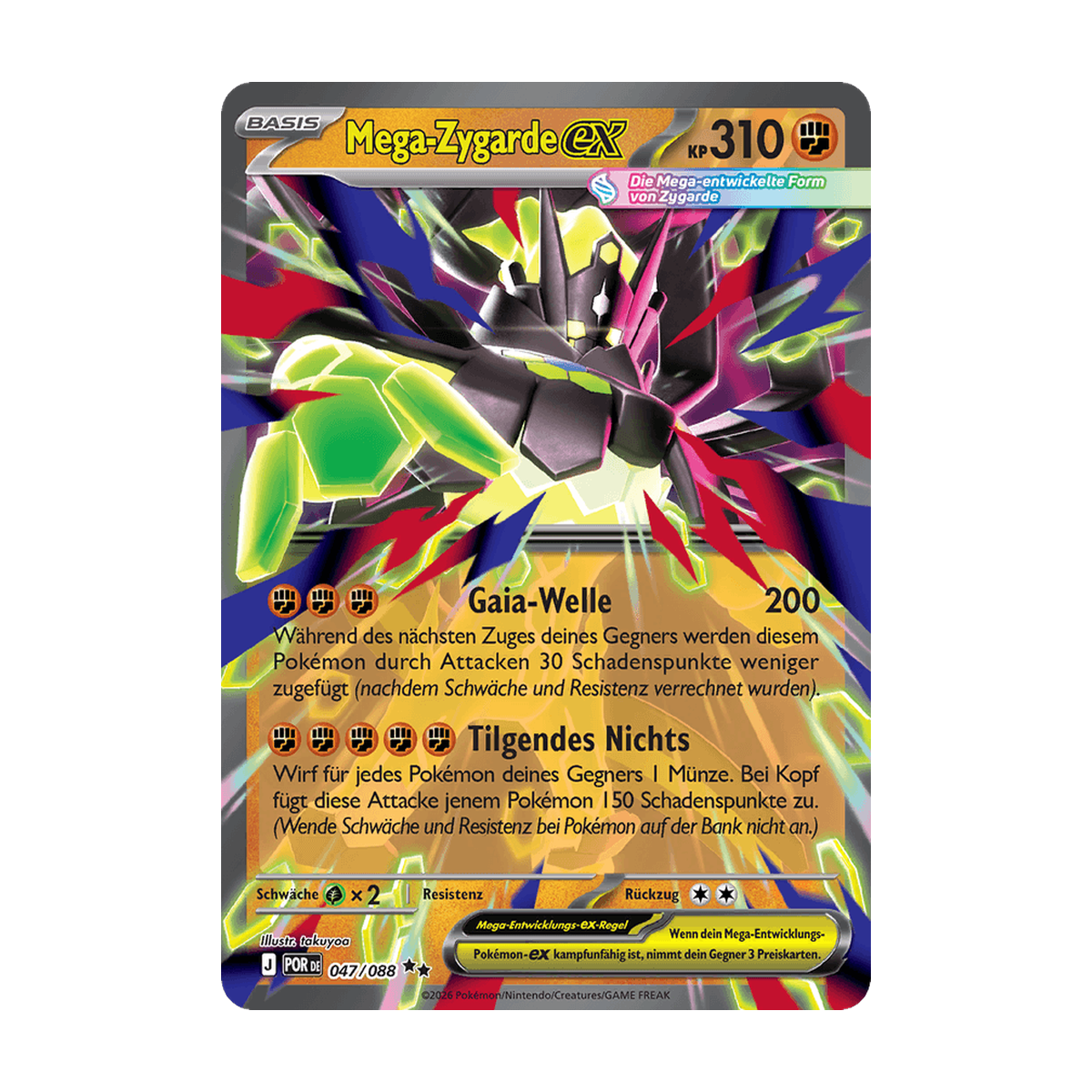 Mega-Zygarde-ex 047/088 – Optimale Ordnung – Deutsch – Referenzbild