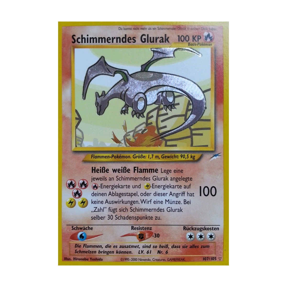 Beispielbild Schimmerndes Glurak 107/105, Neo Destiny, Deutsch; kein Zustandsfoto