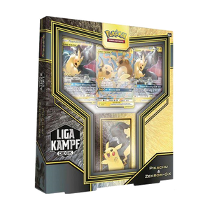 Pokémon – Pikachu & Zekrom-GX / Raichu & Alola-Raichu-GX Liga-Kampfdeck (Deutsch) – Differenzbesteuerung nach § 25a UStG