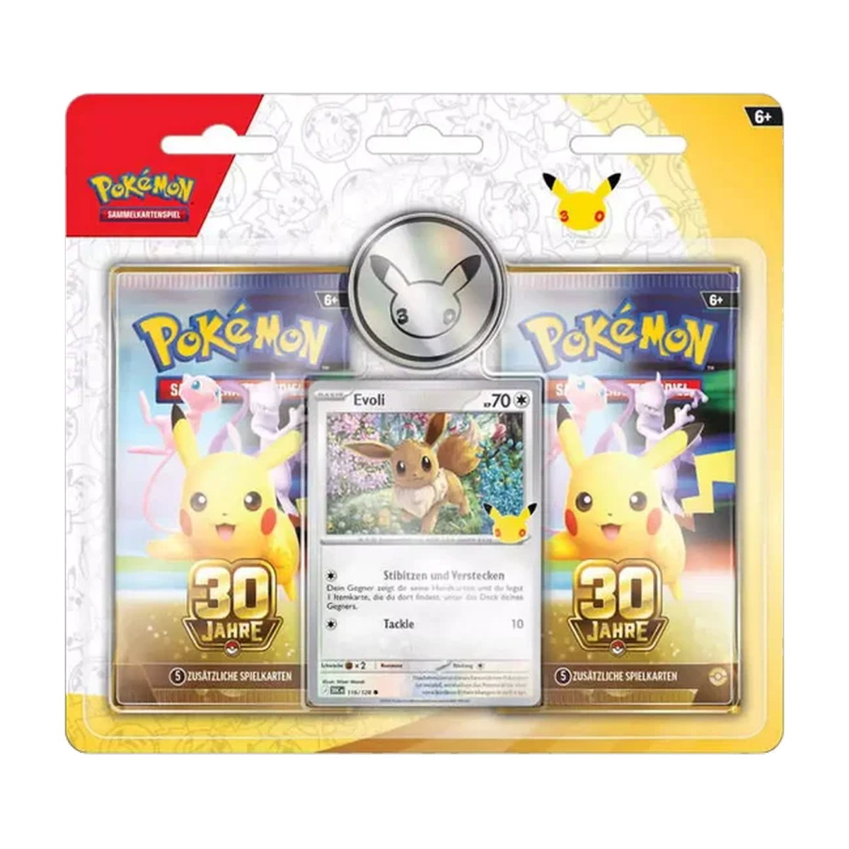 Pokémon 30 Jahre Evoli 2-Pack-Blister – deutsche Ausgabe