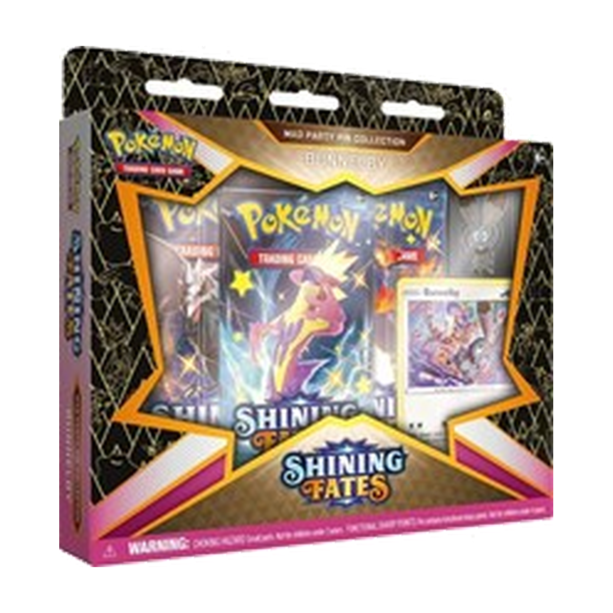 Pokémon Shining Fates Pin Collection – Motivbeispiel, Lieferung 1 Box nach Bestand