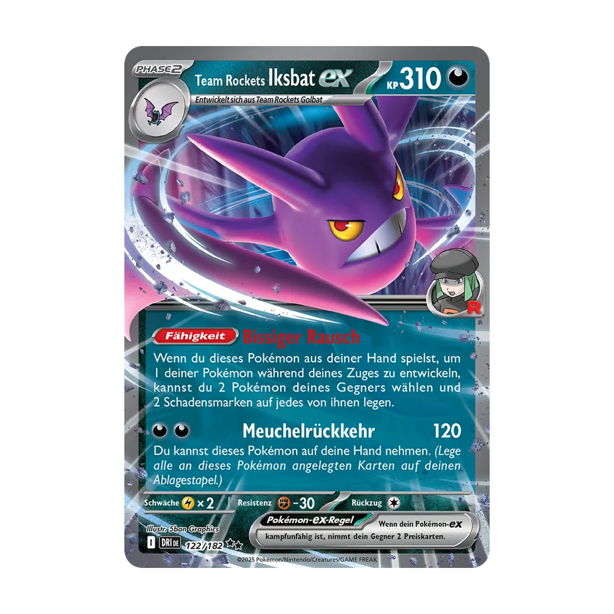 Team Rockets Iksbat-ex 122/182 Ewige Rivalen Deutsch – Referenzbild, nicht das konkrete Exemplar