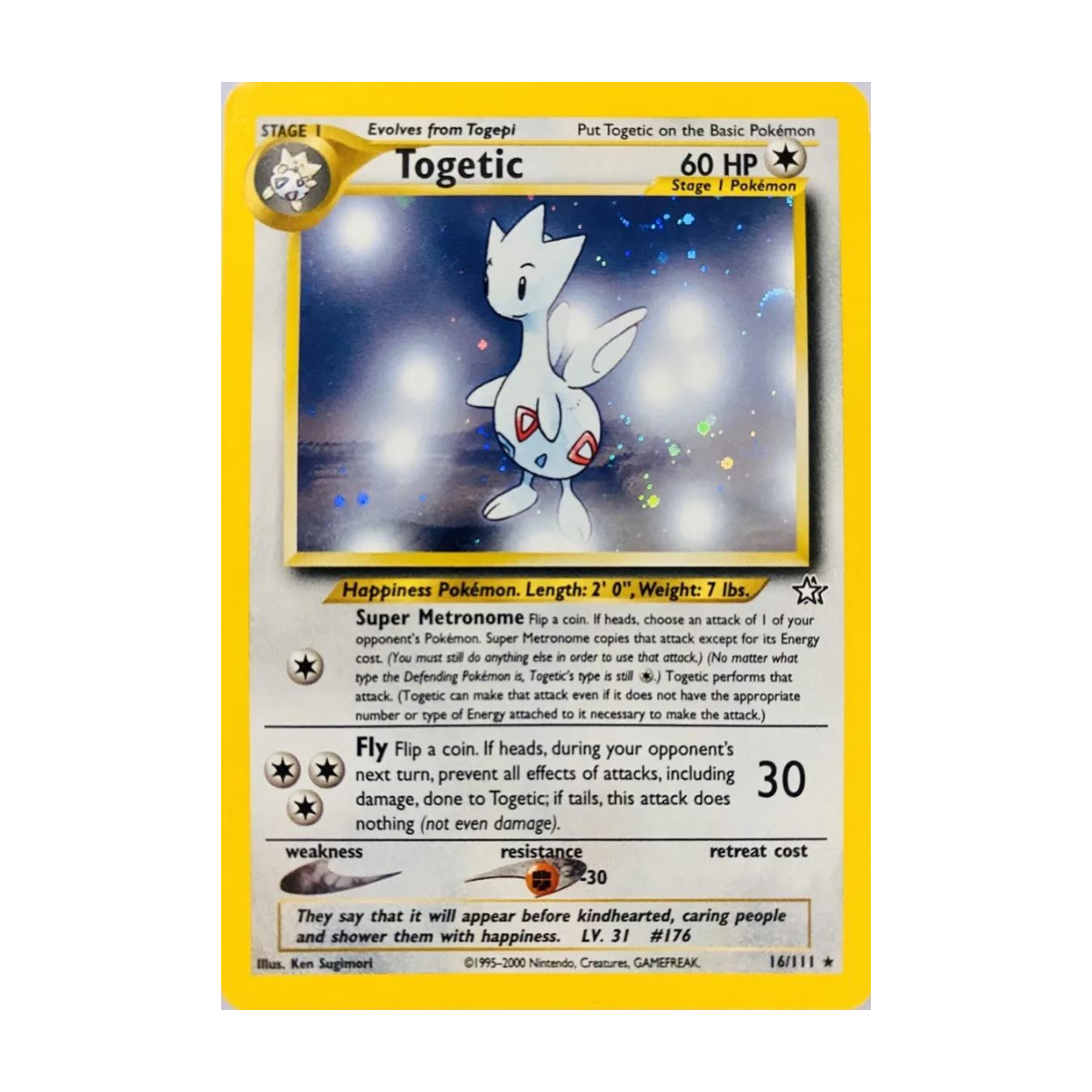 Togetic 16/111 · Neo Genesis · Englisch · Unlimited ohne First-Edition-Stempel · Referenzbild