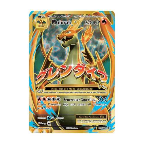 Beispielbild: M-Glurak-EX 101/108, Evolution, Deutsch; kein Zustandsfoto