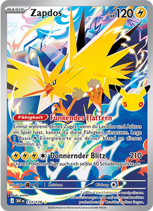 Zapdos 133/128 – 30 Jahre – Deutsch – Differenzbesteuerung nach § 25a UStG