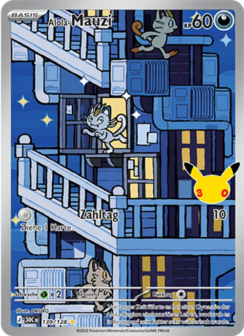 Alola-Mauzi 139/128 – 30 Jahre – Deutsch – Beispielbild