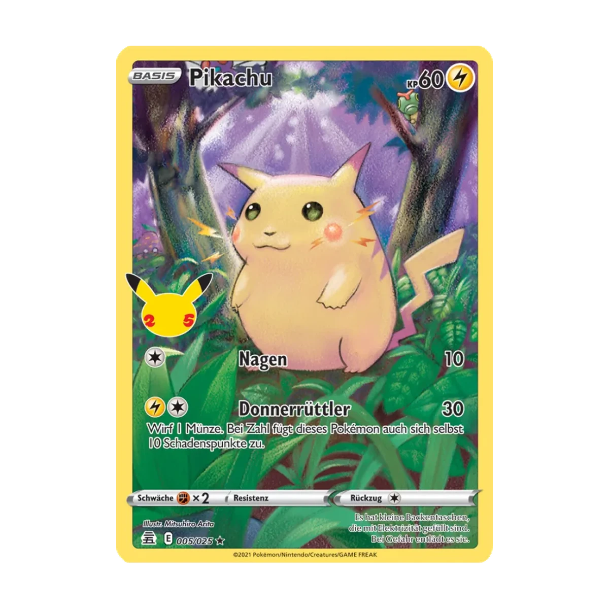 Pikachu 5/25 – Celebrations – Deutsch, Beispielbild; Zustand laut Beschreibung