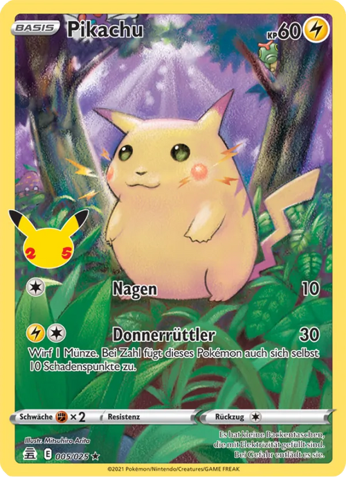 Pikachu 5/25 – Celebrations – Deutsch, Beispielbild; Zustand laut Beschreibung