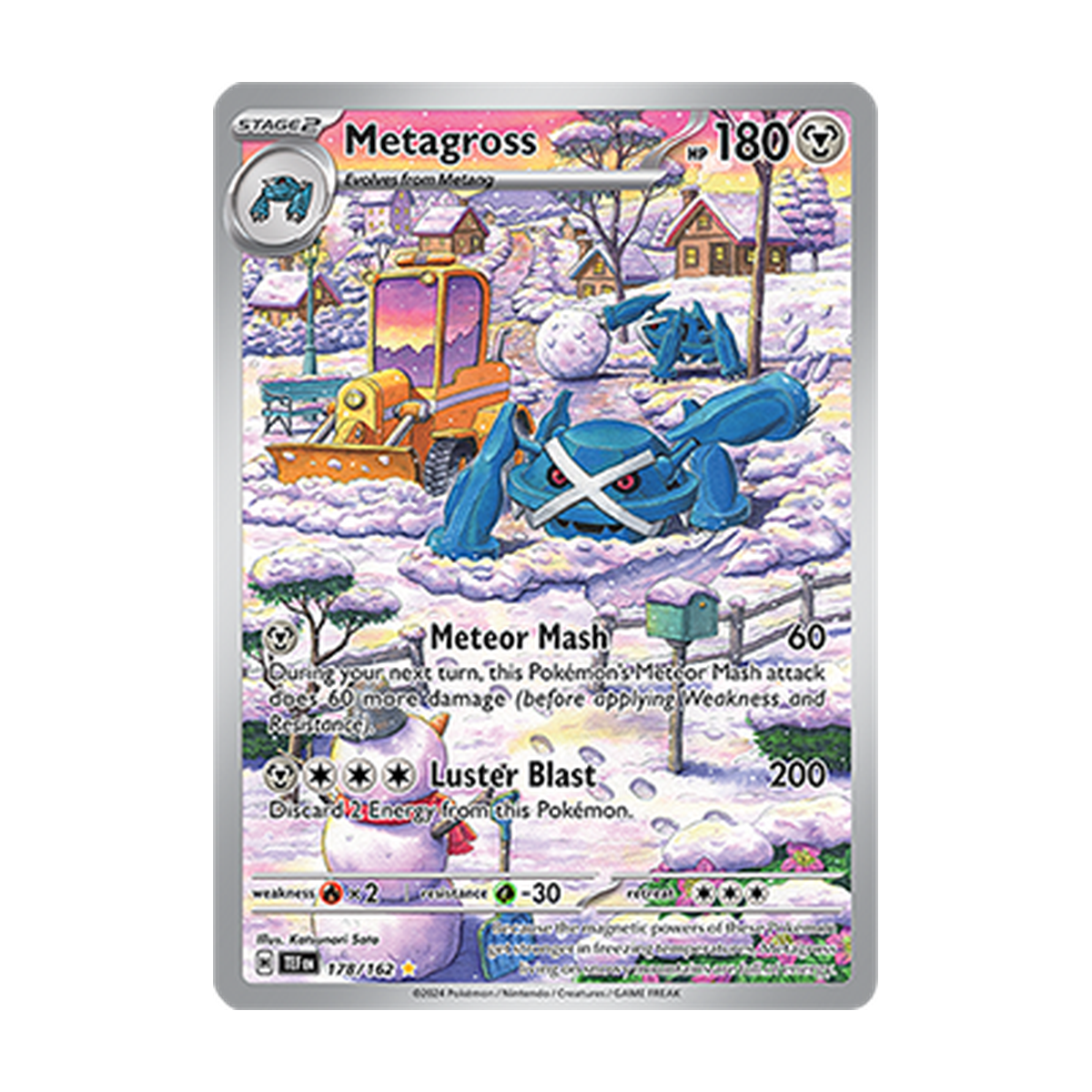 Metagross 178/162 Temporal Forces – englische Illustration-Rare-Karte, Beispielbild ohne Zustandsbezug