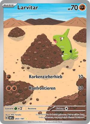 Larvitar 203/197 – Obsidianflammen – Deutsch – Differenzbesteuerung nach § 25a UStG
